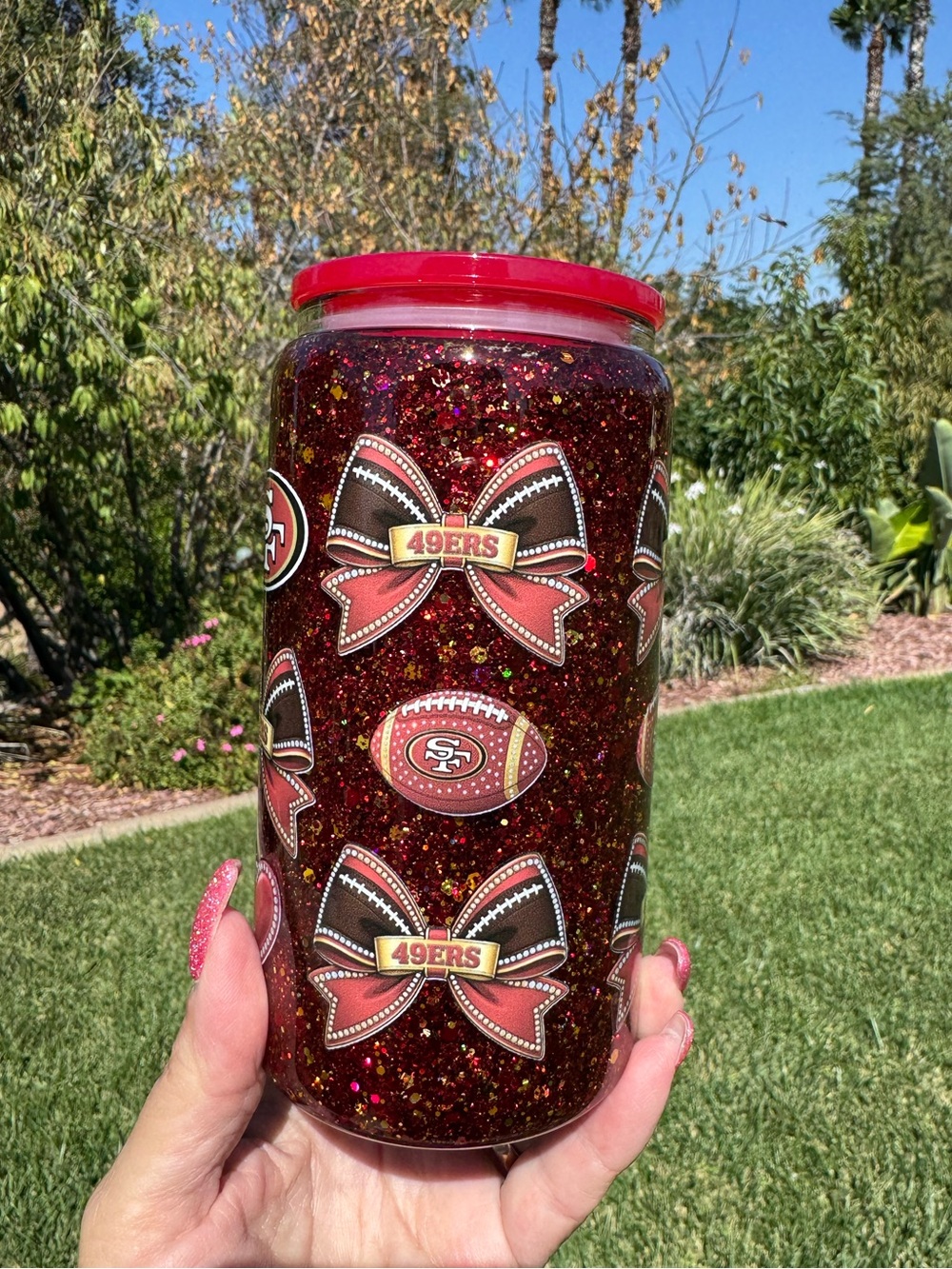 San Francisco 49ers snow globe Tumbler 16oz